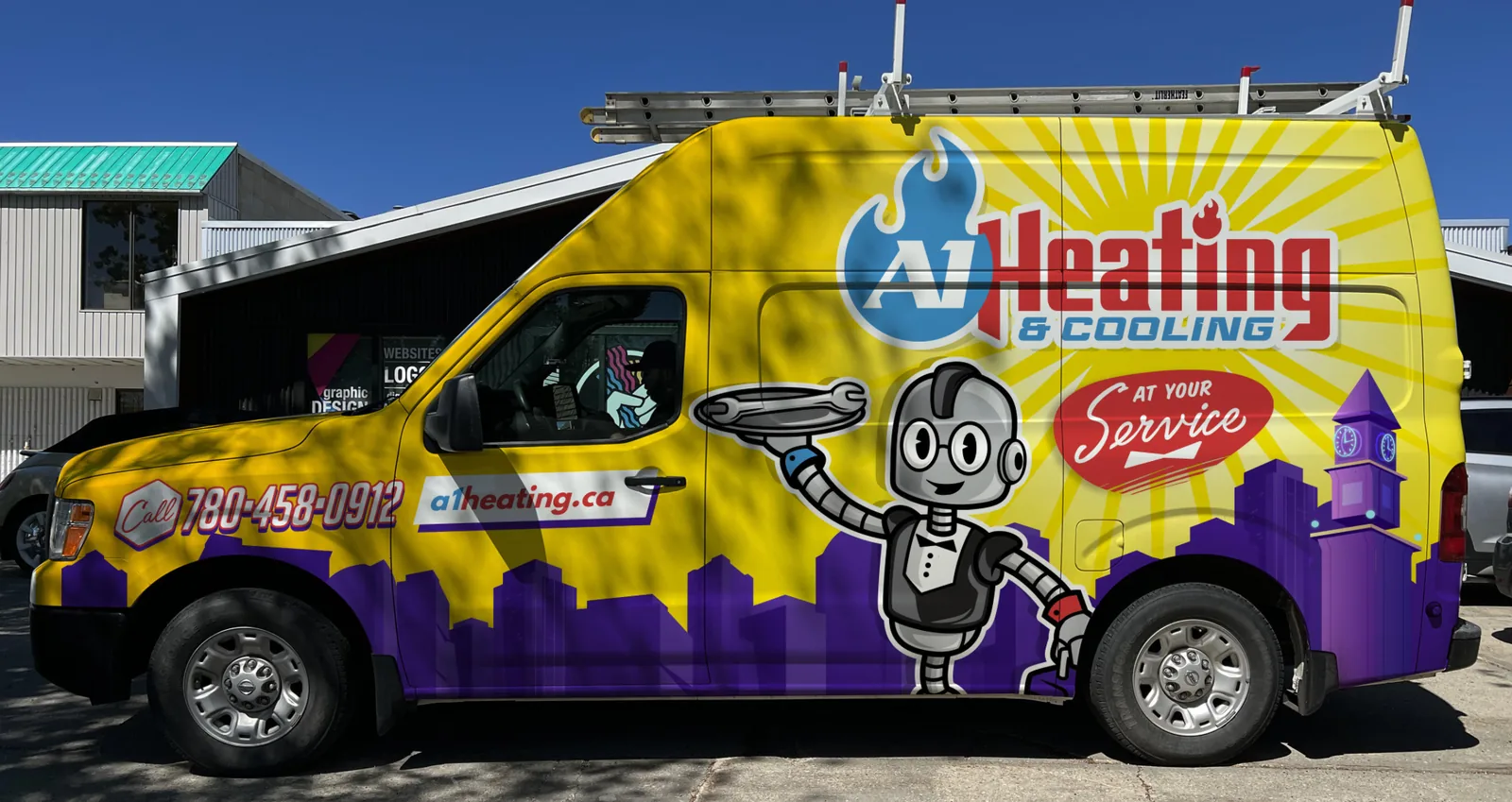 A1 Heating — Fleet Van Wrap — Reverse