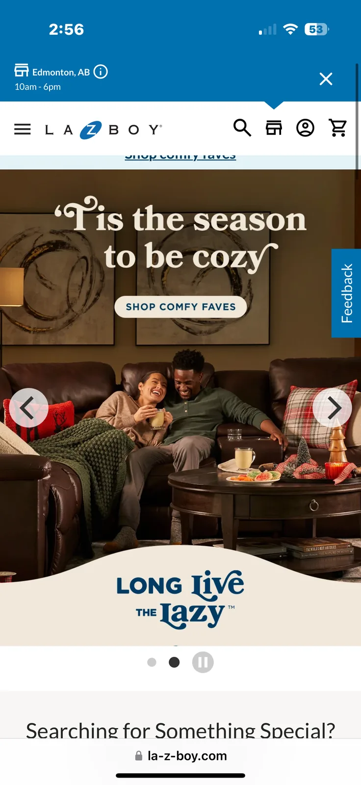 La-Z-Boy — Homepage Banner